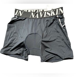 NAVISKIN men’s black padded athletic cycling shorts size large NWT